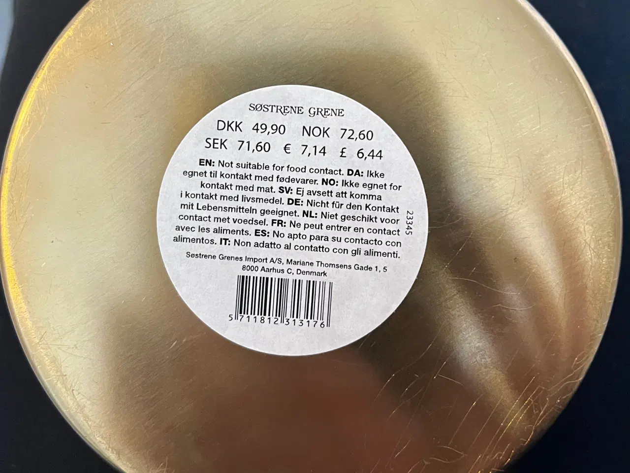 Billede 4 - Gylden metaldåse/-æske med et løst låg