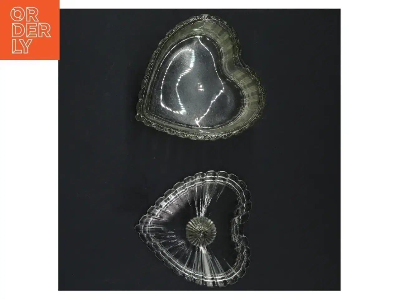 Billede 4 - Hjerte Glaskrukke med låg (str. 12x9 cm)