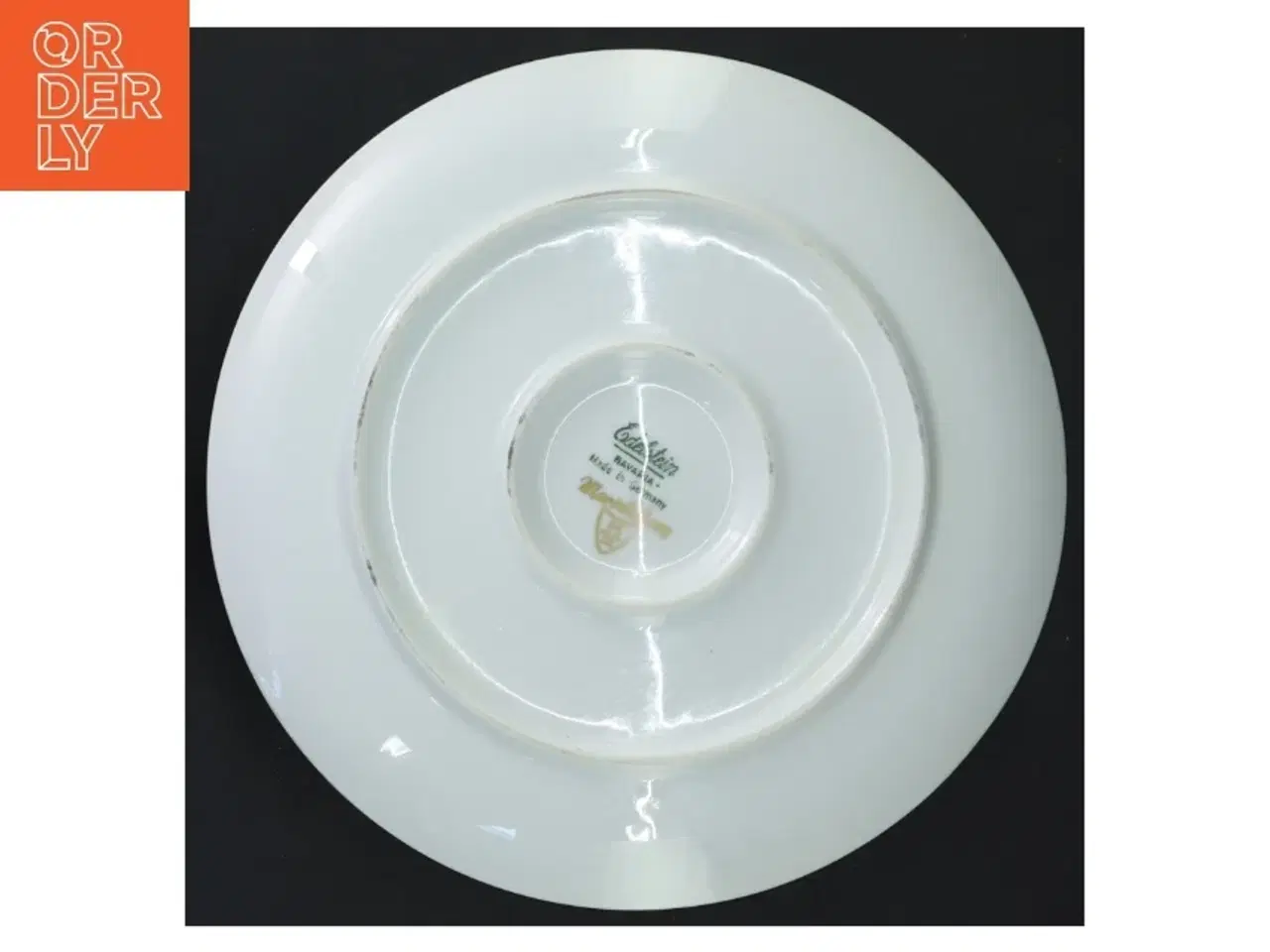 Billede 2 - Porcelæn skål og tallerken med guldkant (str. Ø 14x8 cm)