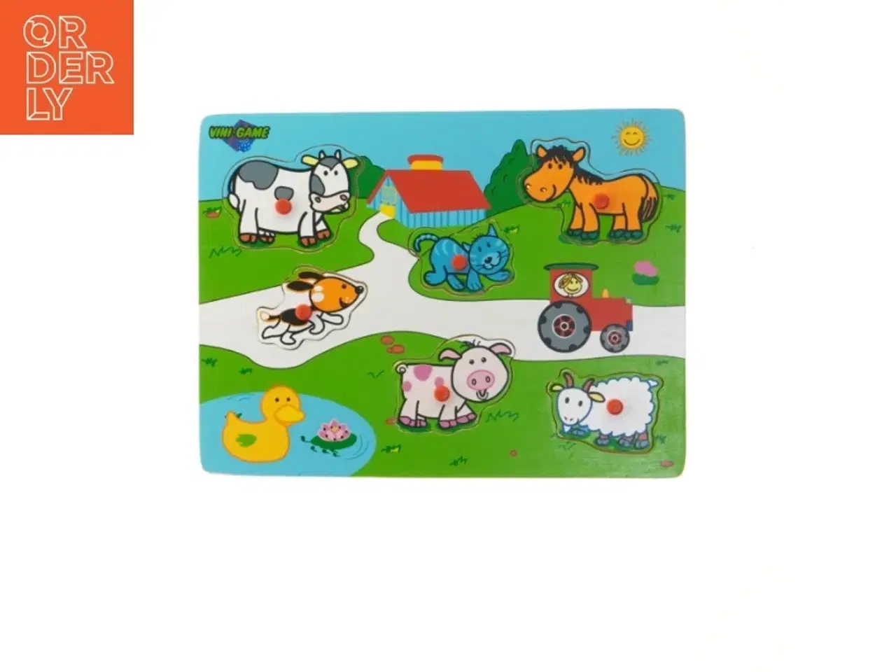 Billede 1 - Børne puslespil med dyremotiver fra Vini-game (str. 30x23 cm)