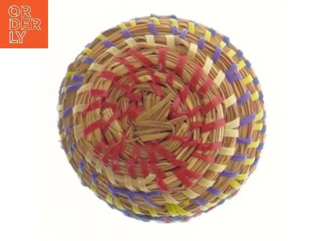 Billede 3 - Lille flettet kurv med låg (str. 7x8 cm)