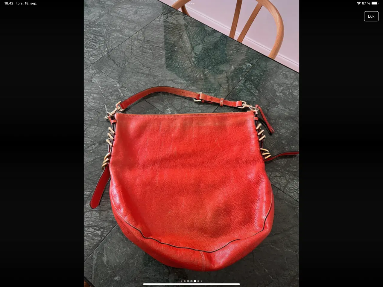 Billede 4 - Flot Orange Mulberry taske.