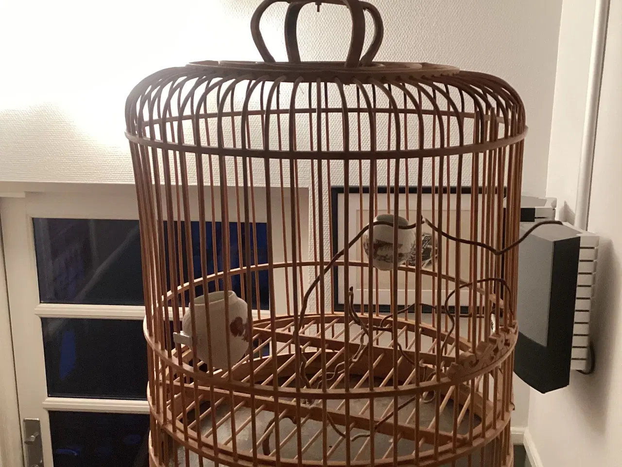 Billede 2 - Vintage bambus fuglebur