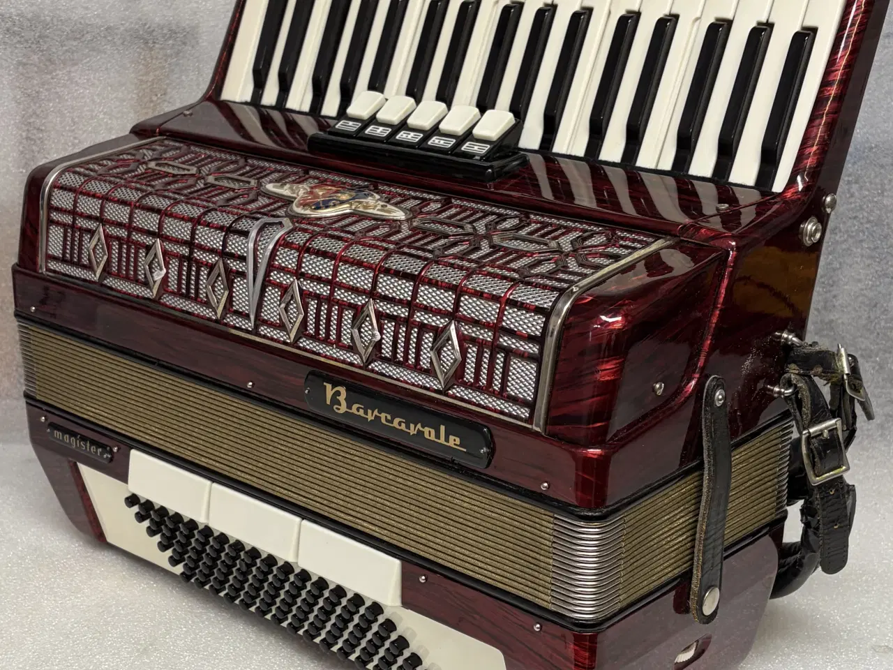 Billede 7 - 🎵 Barcarole flot rød højglans tangent-harmonika