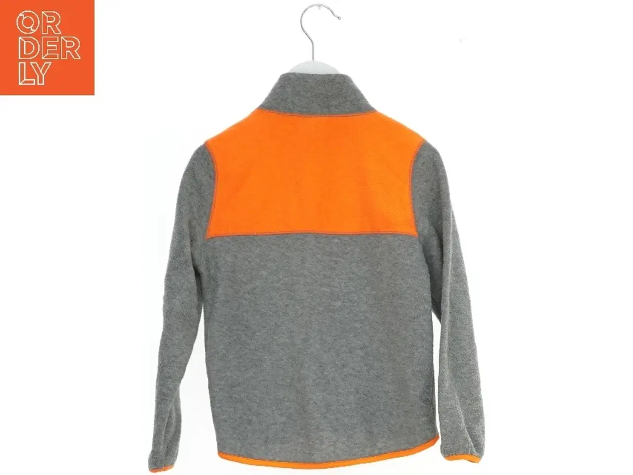 Billede 2 - Grå og orange fleecejakke fra H&M (str. 116)