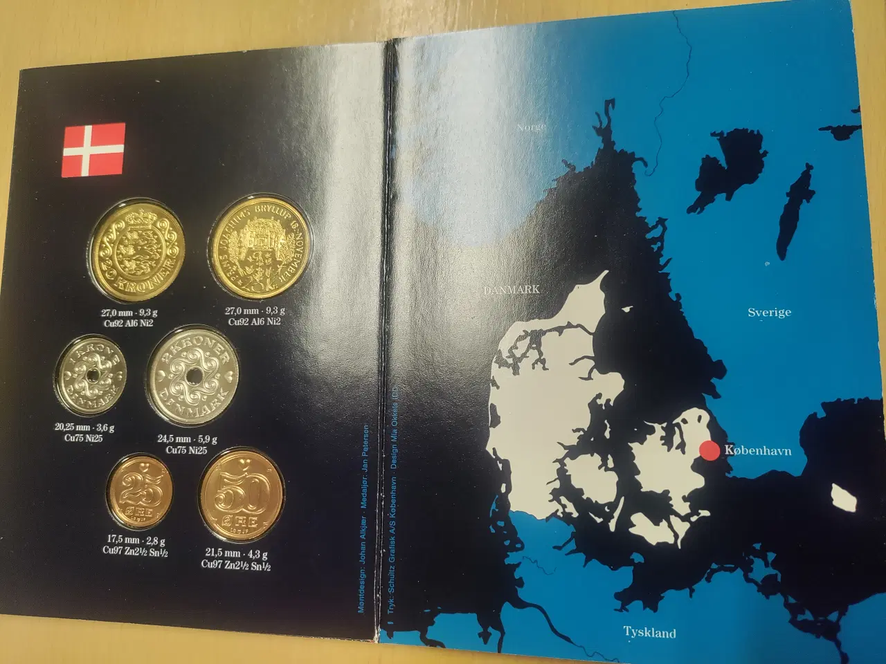 Billede 3 - Dansk møntsæt fra Den kgl. Mønt.årgang 1996