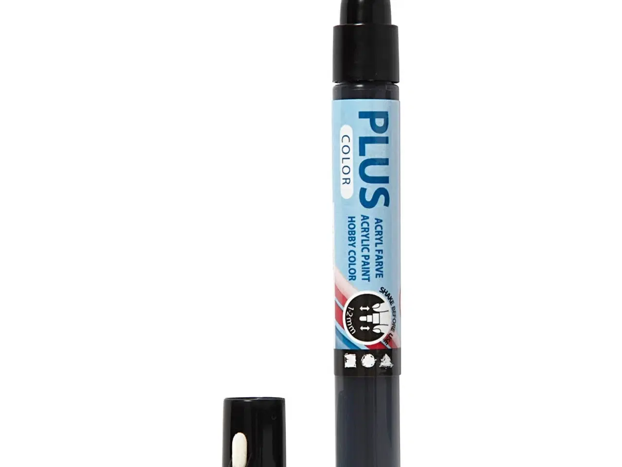 Billede 1 - Plus Color Tusch - Sort, 1-2 mm, 14,5 cm, 5,5 ml