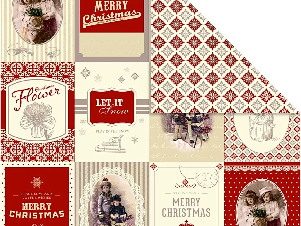 Billede 1 - Vivi Gade Designpapir 30,5x30,5 cm - 5 ark, 120 g