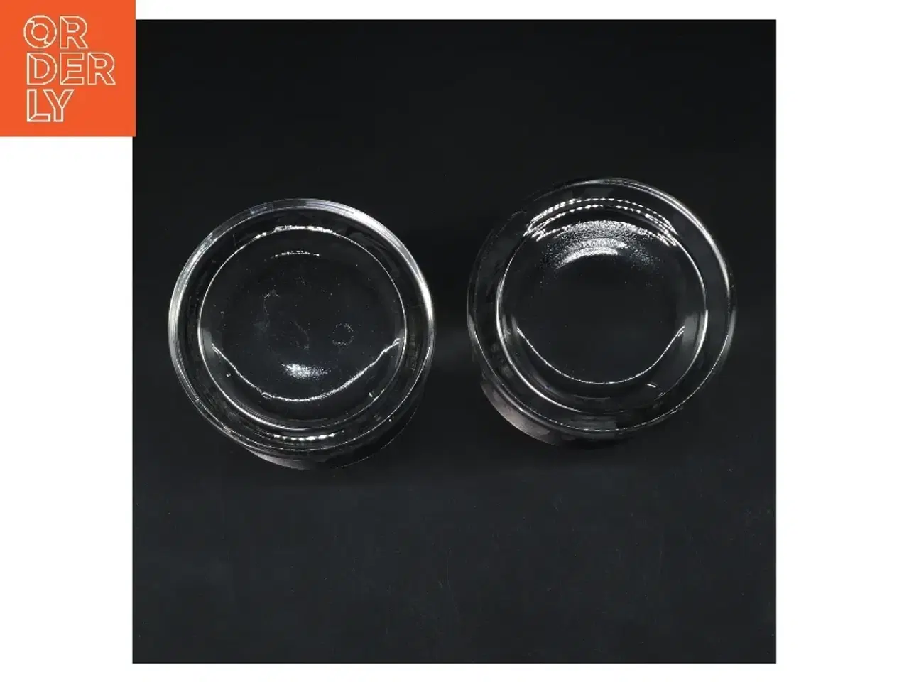 Billede 2 - Glas vaser med metal bånd fra Lene Bjere (str. Ø 9 cm længde 9 cm)