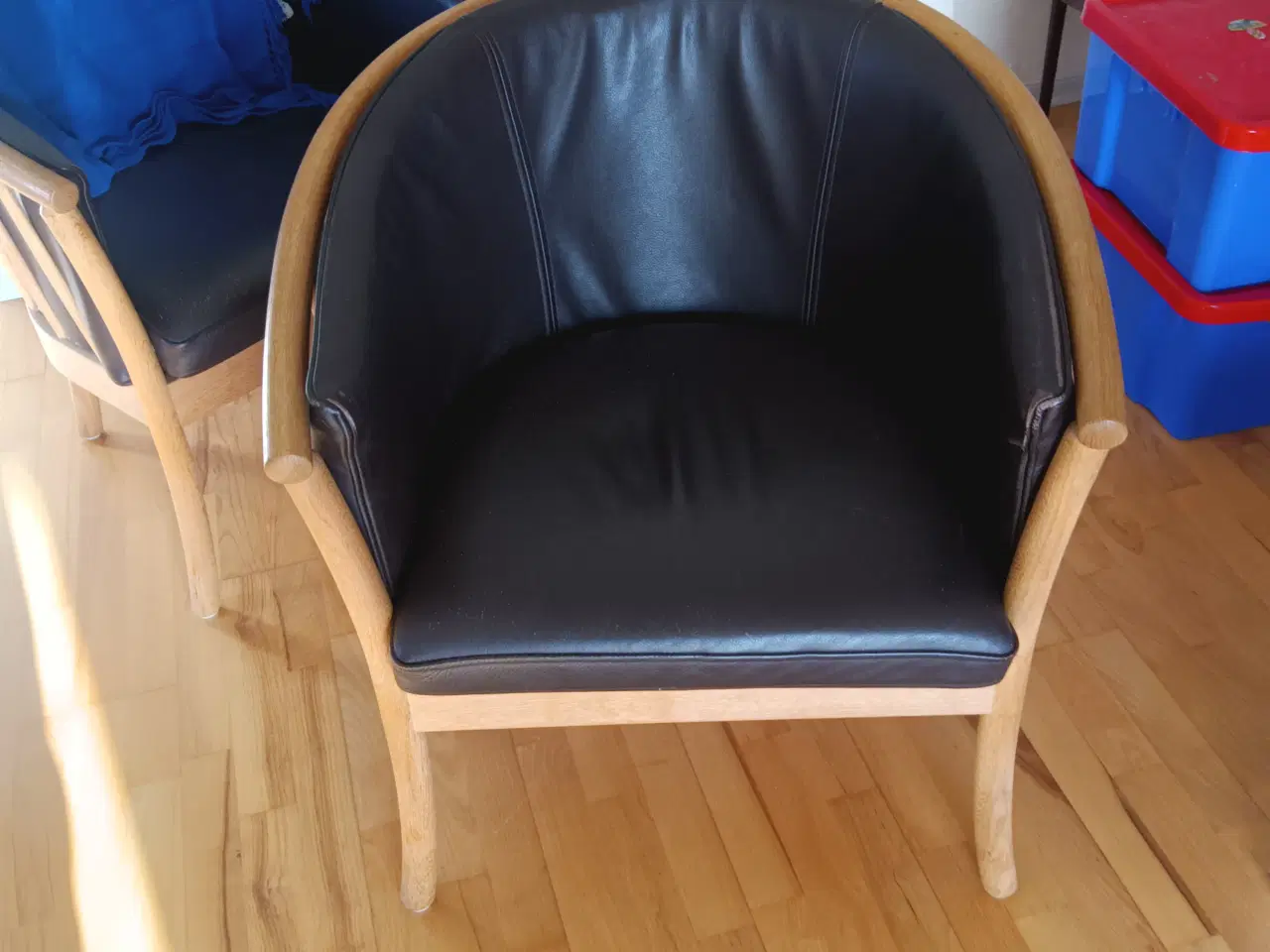 Billede 2 - Stole m læder hynde og ryg