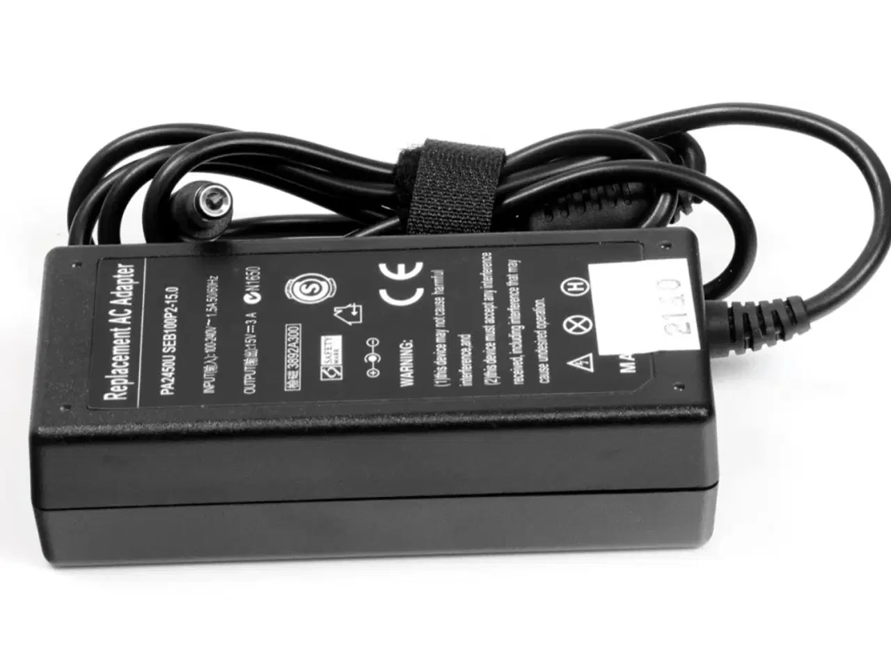 Billede 1 - Toshiba 45W 15V 3A strømforsyning 6.3mm x 3.0mm stik - Kompatibel