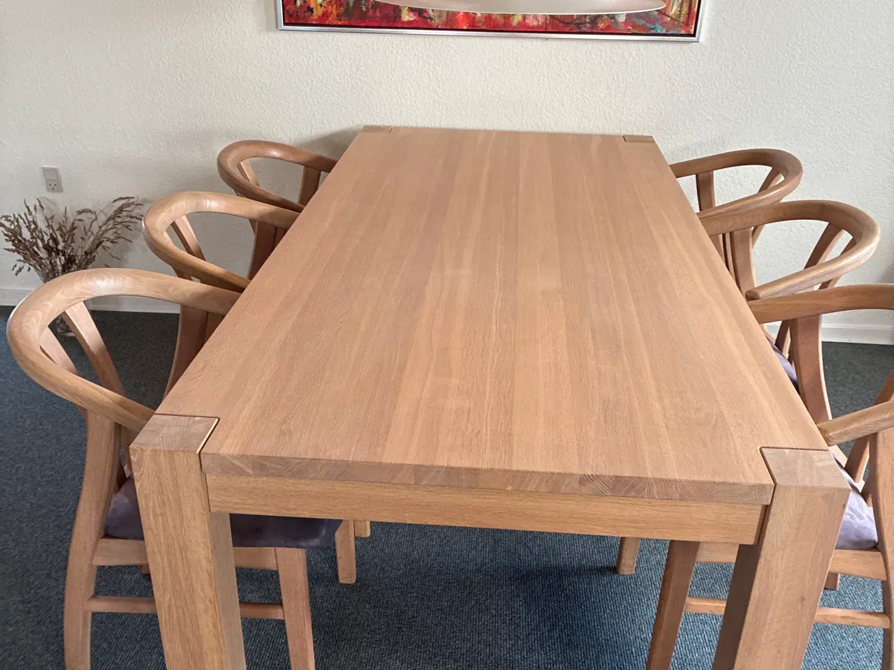 Billede 1 - Egetræesspisebord