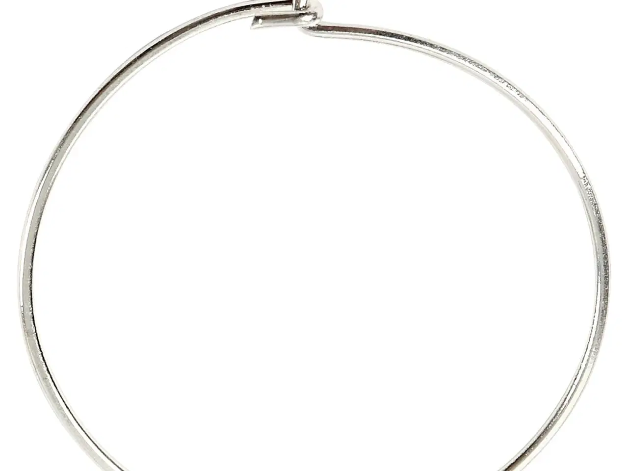 Billede 1 - Forsølvede creoler 20 mm - 8 stk. til smykkeprojekter