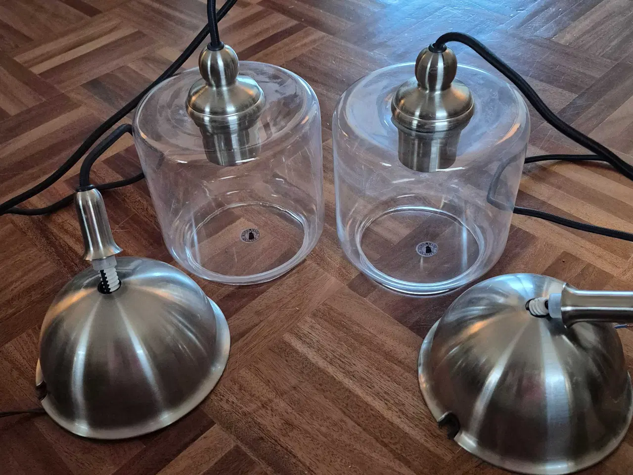 Billede 3 - 2 stk home made glaslamper