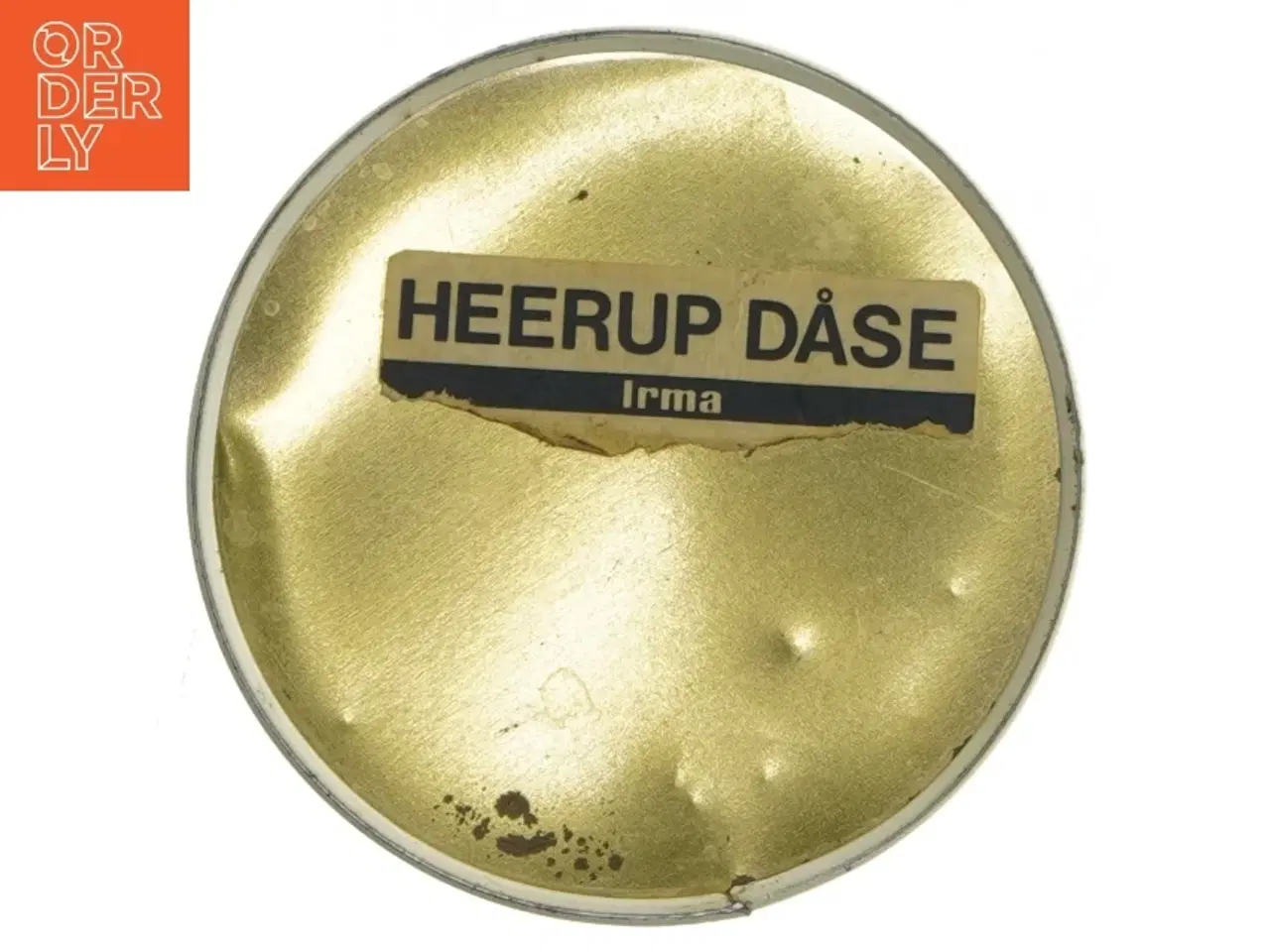 Billede 5 - Dekorativ metaldåse med illustrationer fra Irma (str. Ø. 11. cm. længde. 15 cm)