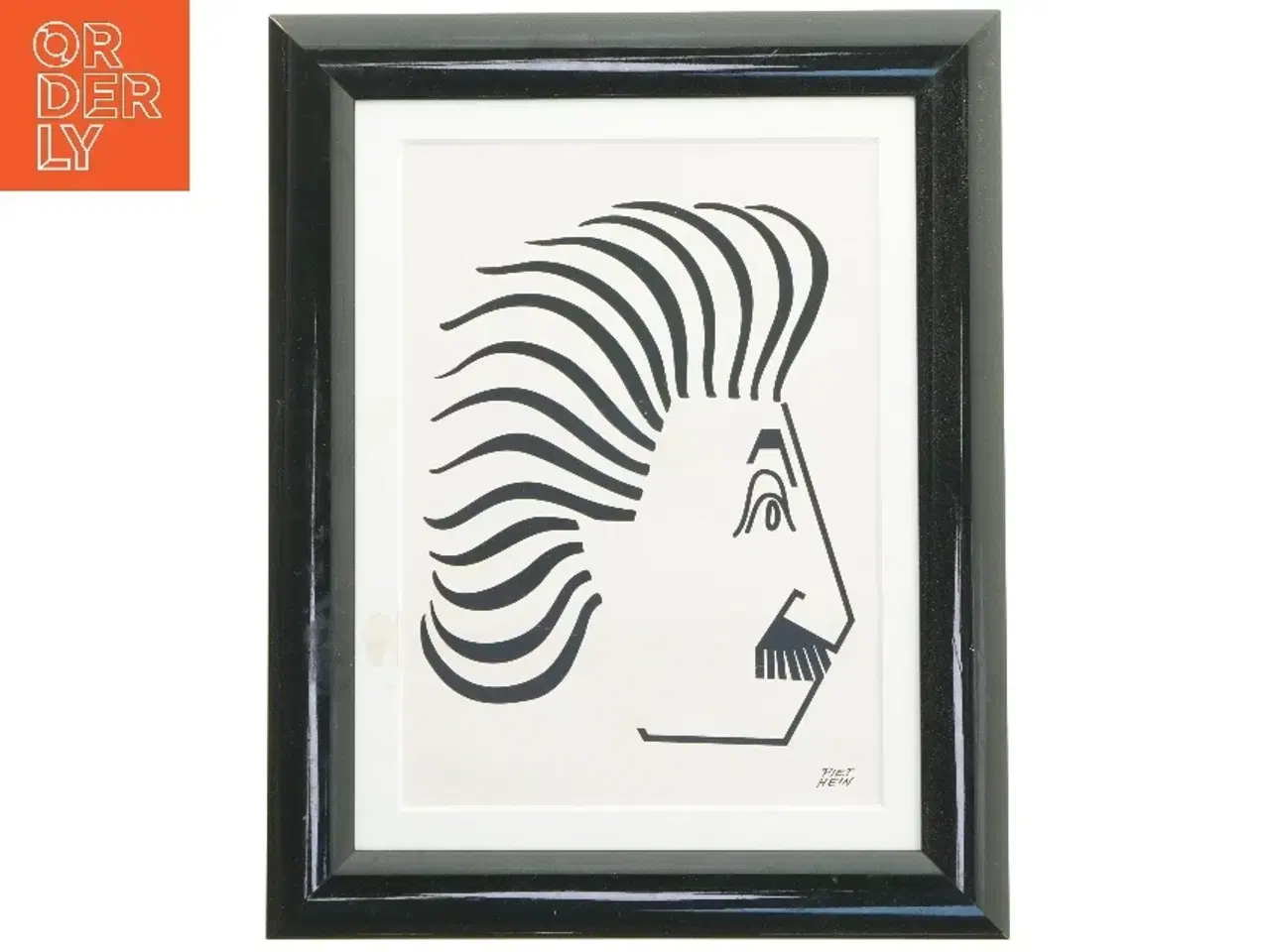Billede 1 - Indrammet billede af Piet Hein fra Piet Hein (str. 42,5x34 cm)