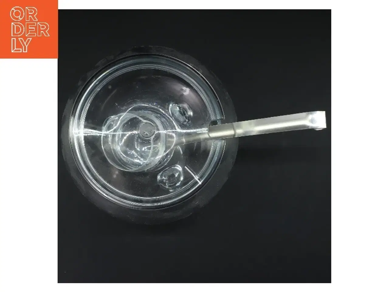 Billede 2 - Glas punchbowle med låg og ske (str. 20 cm)