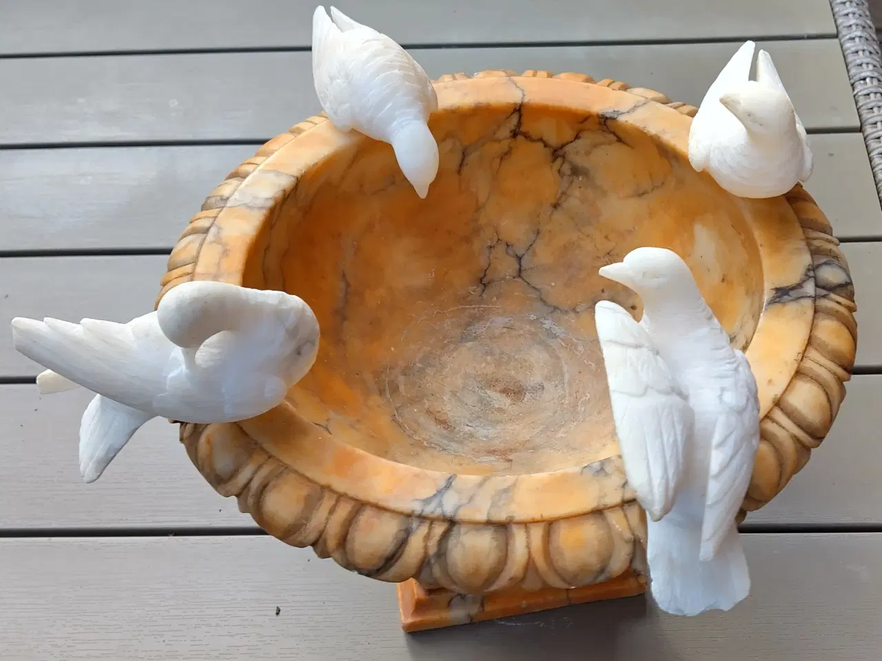 Billede 1 - Marmor opsats med Fugle