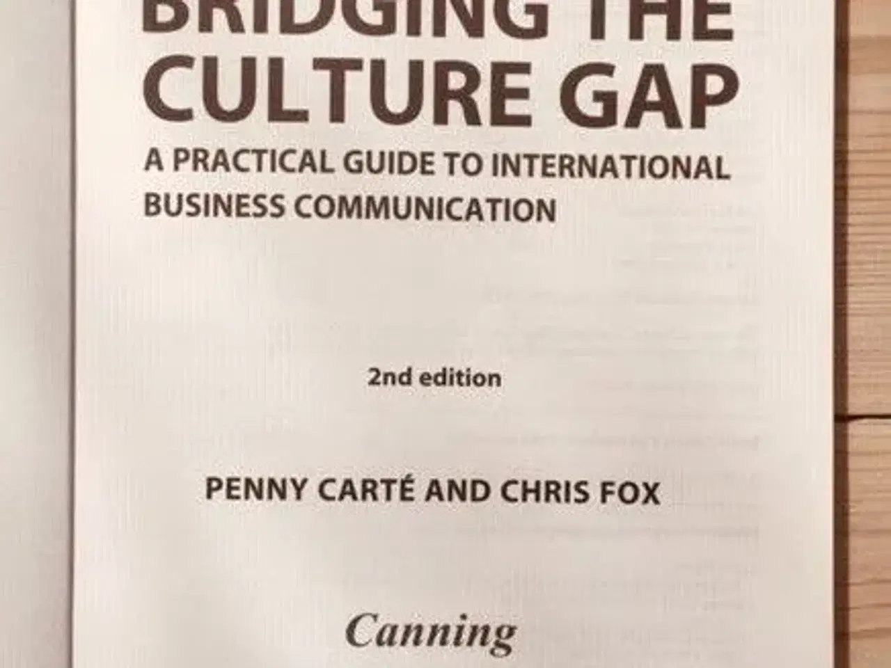 Billede 2 - Bridging the culture gap, 2nd edition, Penny Carté