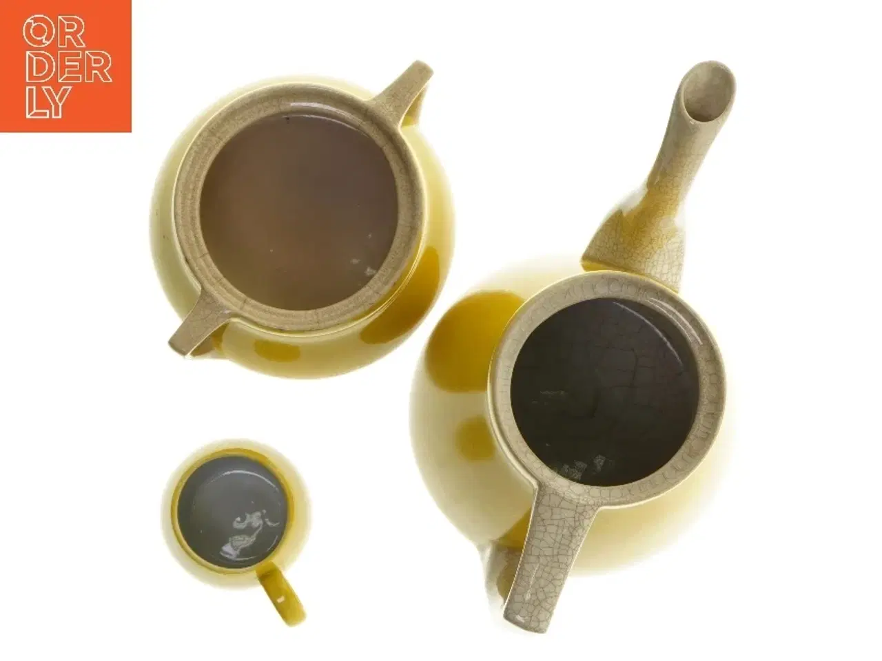 Billede 3 - Gult kaffestel i keramik (str. 22, ø 12, 7 cm)