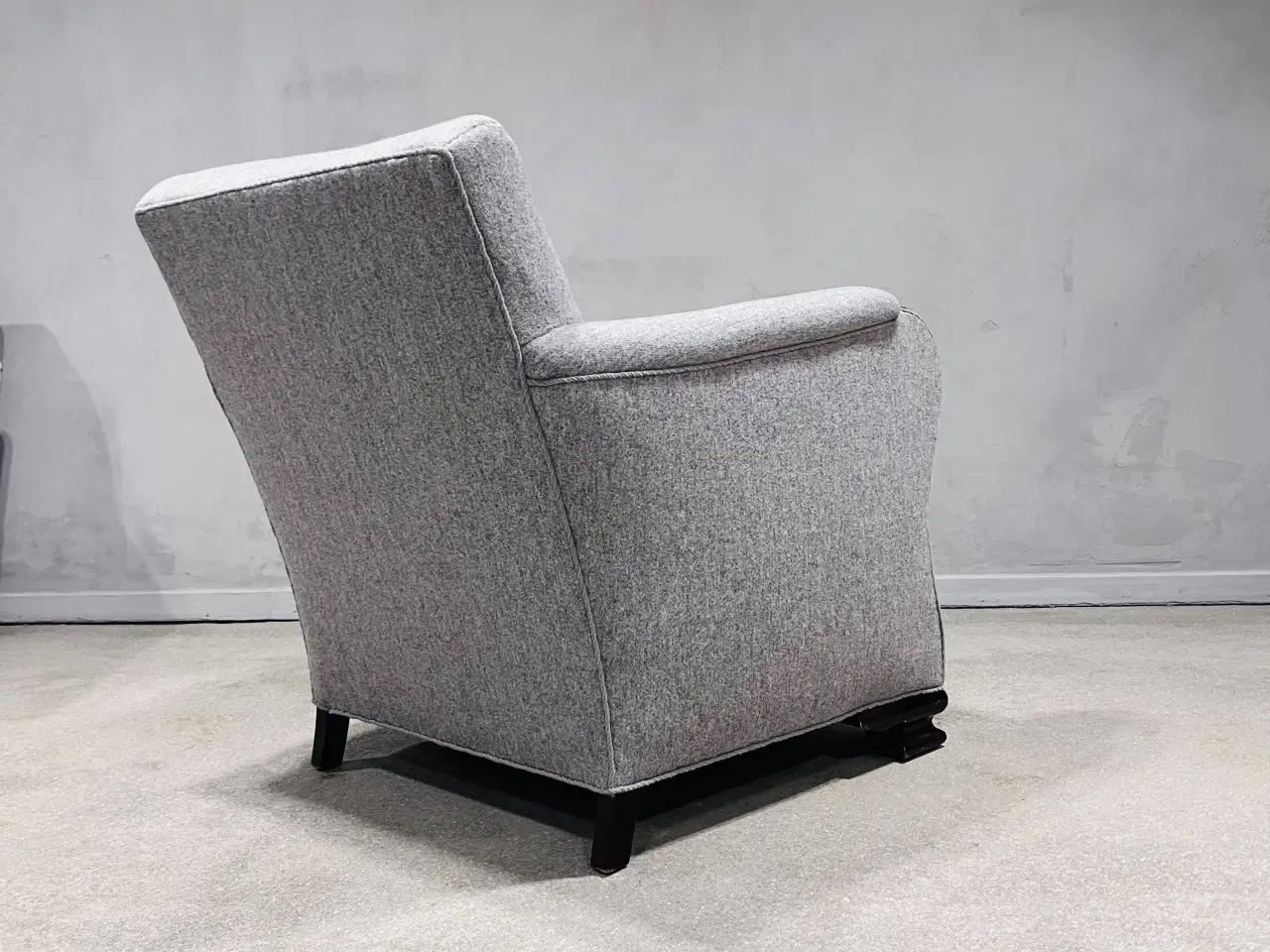 Billede 6 - Art Deco-lænestol, 1930', nyrestaureret, lys grå