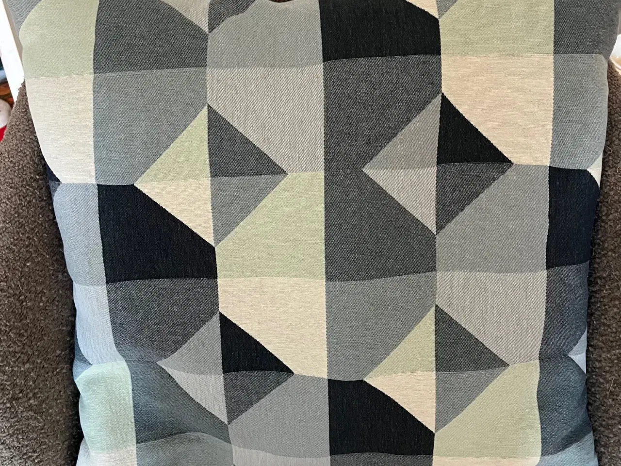 Billede 2 - IKEA pyntepudebetræk-geometrisk mønster i blå+grå