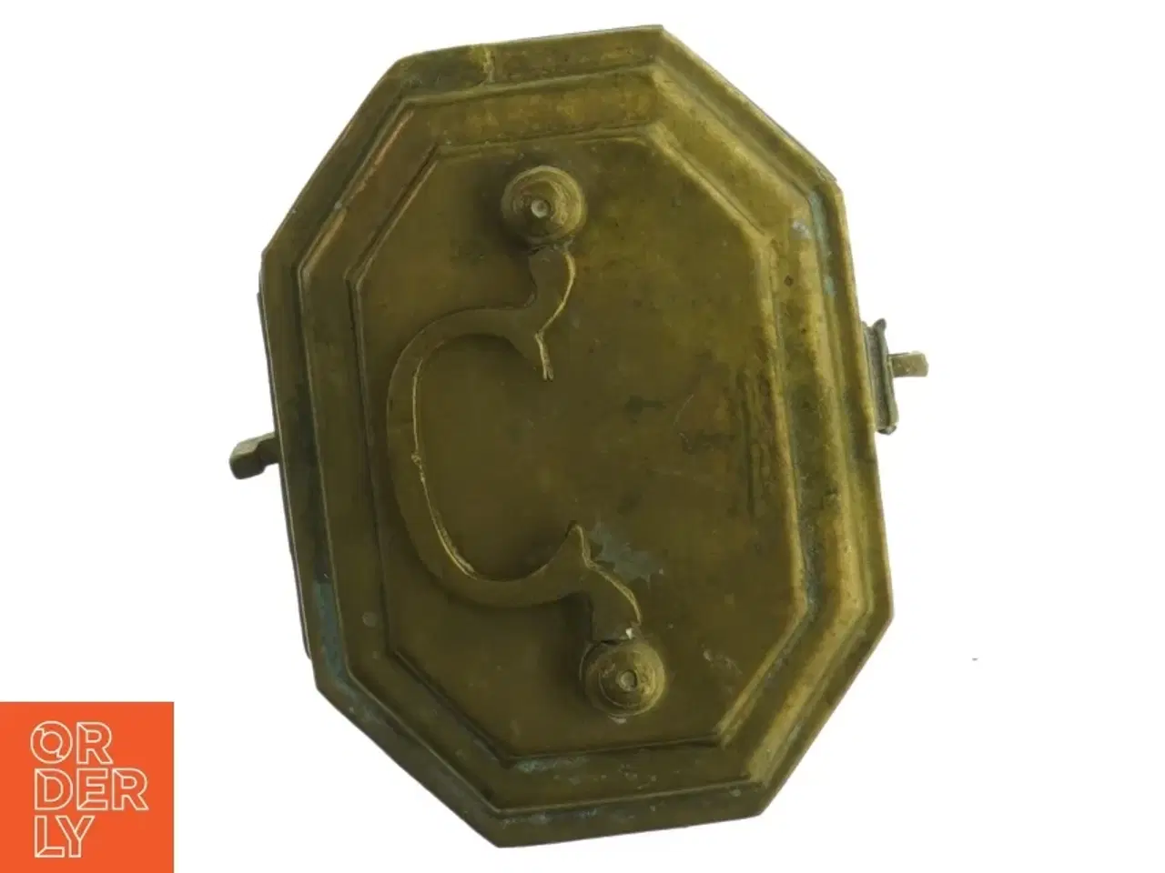 Billede 4 - Antik messing teboks (str. 12 x 9 cm)