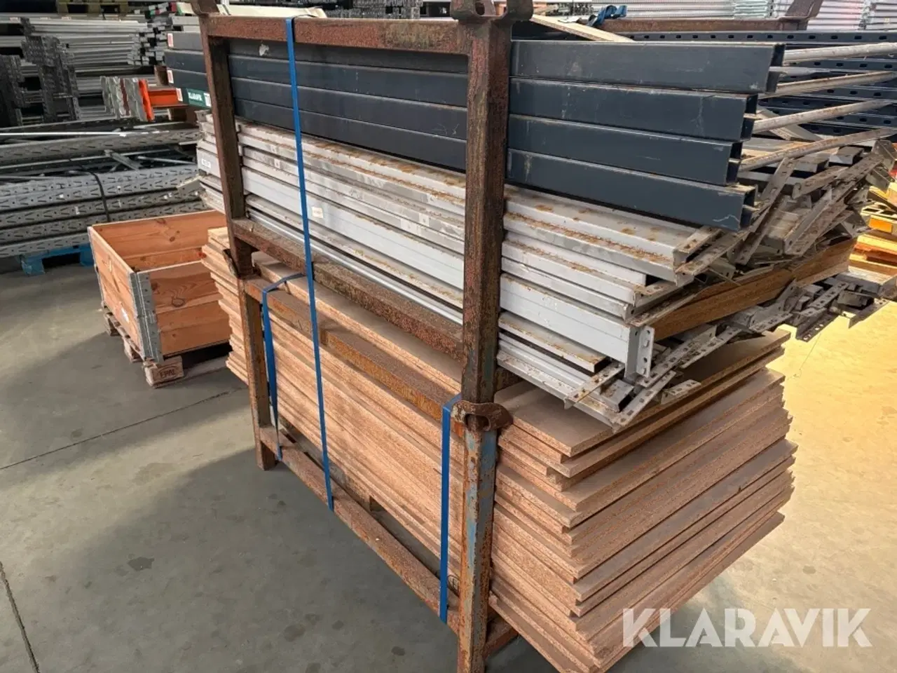 Billede 2 - Pallereol / storfagsreol - 3 fag og 30 hylder inklusiv plader