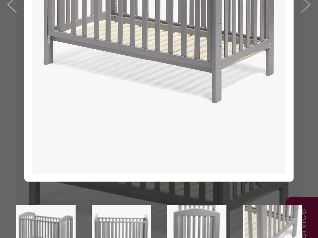 Billede 1 - Tremmeseng i træ