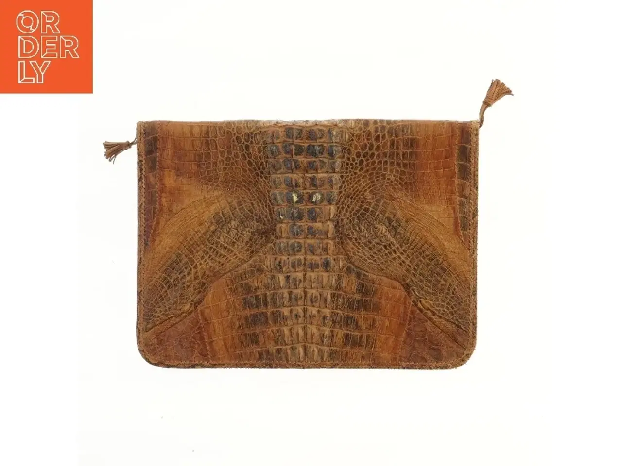 Billede 1 - Lædermappe med krokodillemønster (str. 49,5x29 cm)