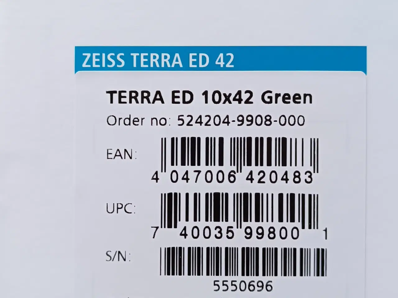 Billede 3 - Uåbnet Zeiss Terra ED 10x42 håndkikkert 