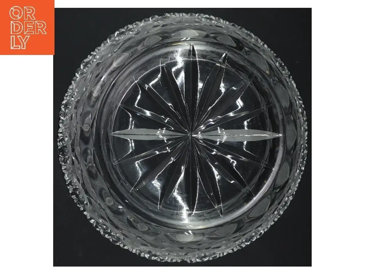 Billede 3 - Glas skål med mønster (str. Ø 23 cm)