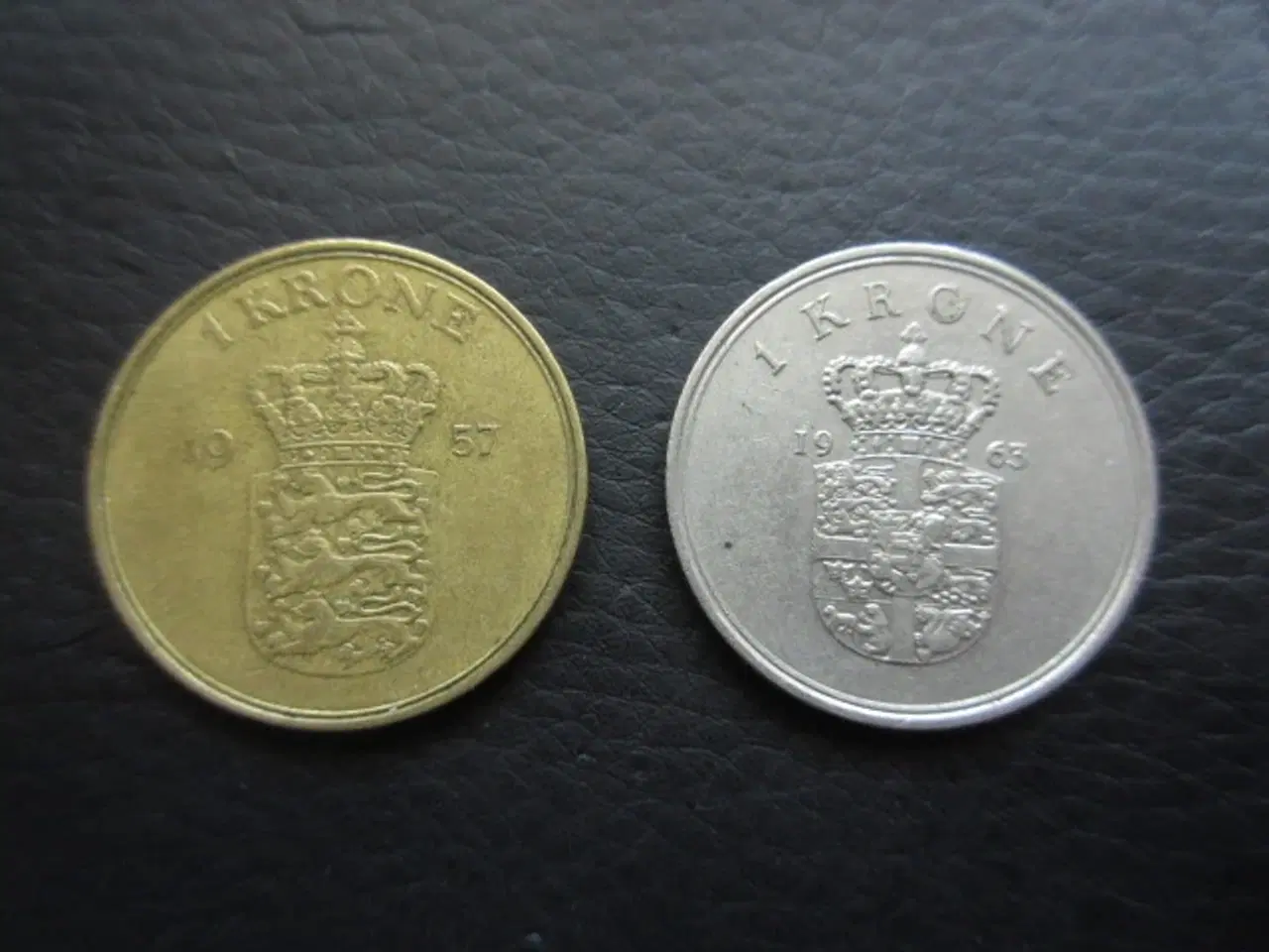 Billede 1 - 1 krone 1957 og 1963