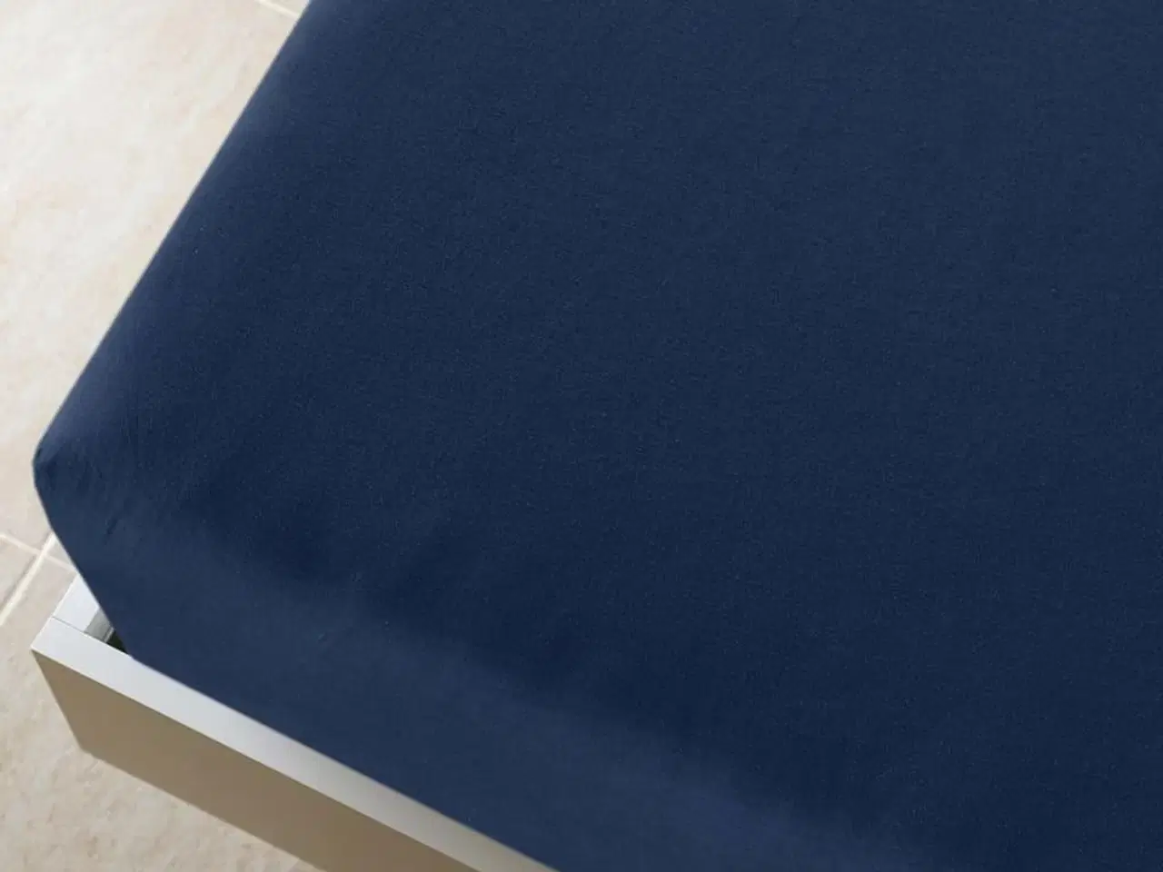 Billede 3 - Stræklagner 2 stk. 140x200 cm jerseybomuld marineblå