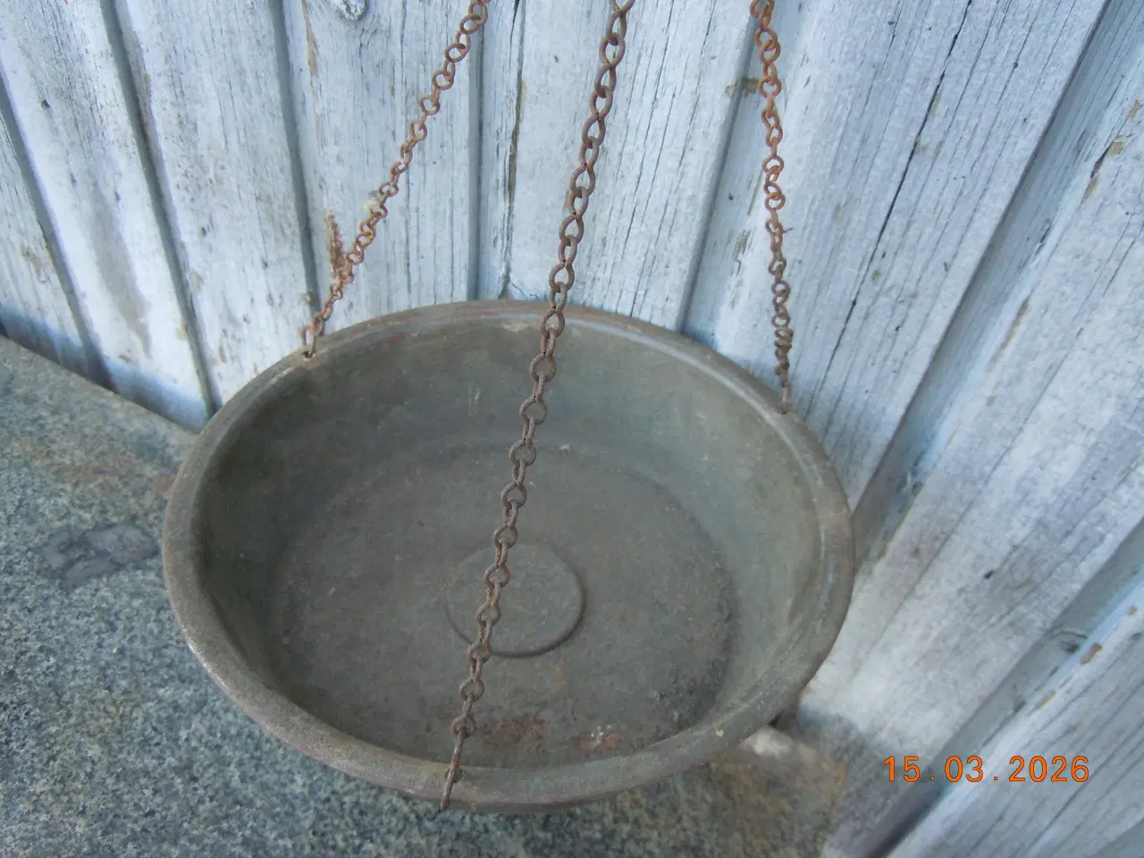 Billede 3 - Bismervægt med skål. Ca. 100 år.
