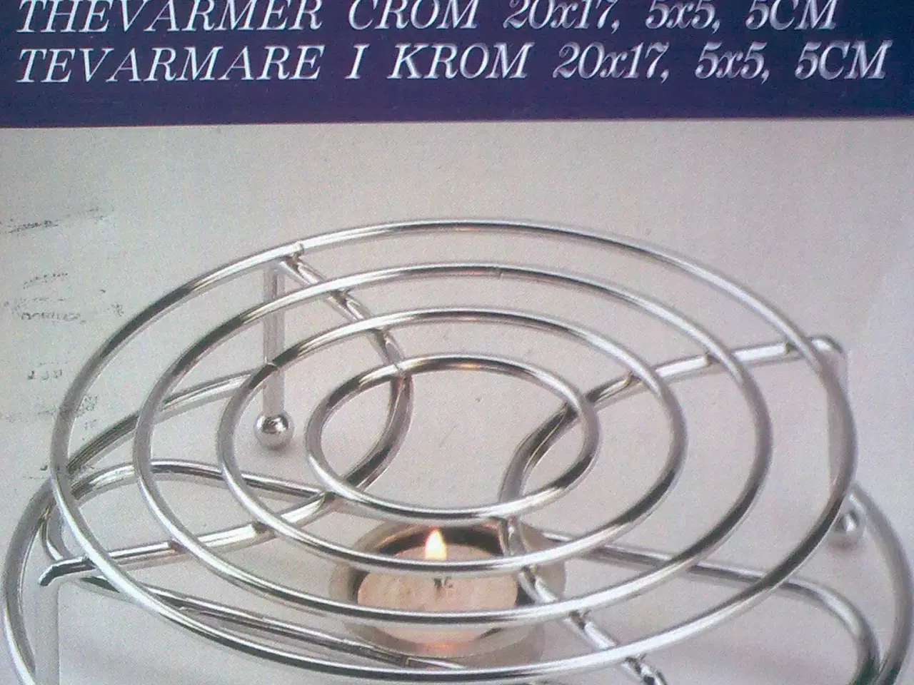 Billede 1 - Krom 'string' fyrfadsvarmer & kaffefilter holder