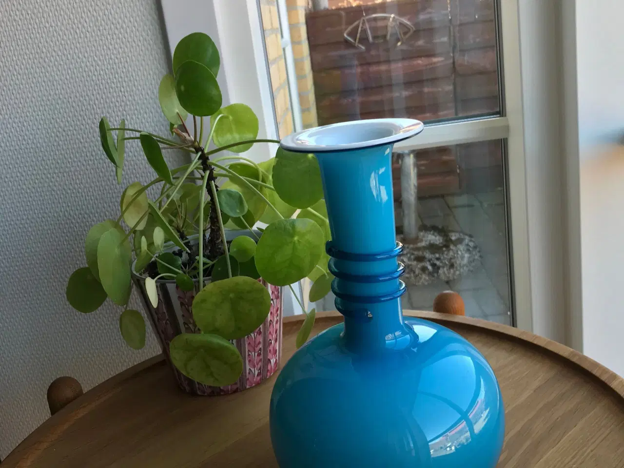 Billede 4 - Napoli vase, stor, blå - Holmegaard