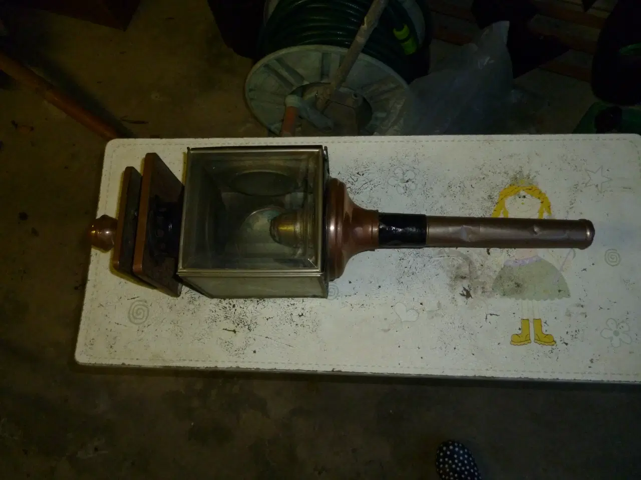 Billede 1 - Vintage lampe til hestevogn i kobber - istandsat.