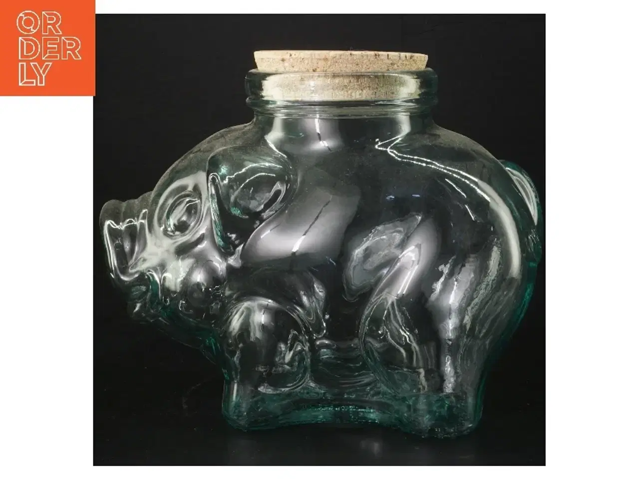 Billede 1 - Glasbeholder formet som en elefant (str. 24 cm)
