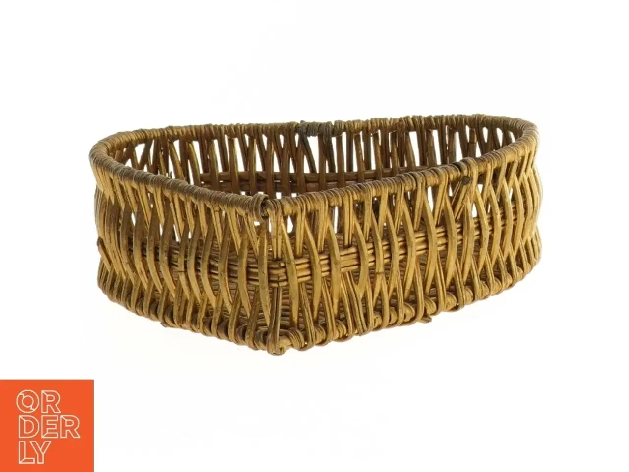 Billede 2 - Flettet Guld hjerte kurv (str. 15,5 cm)