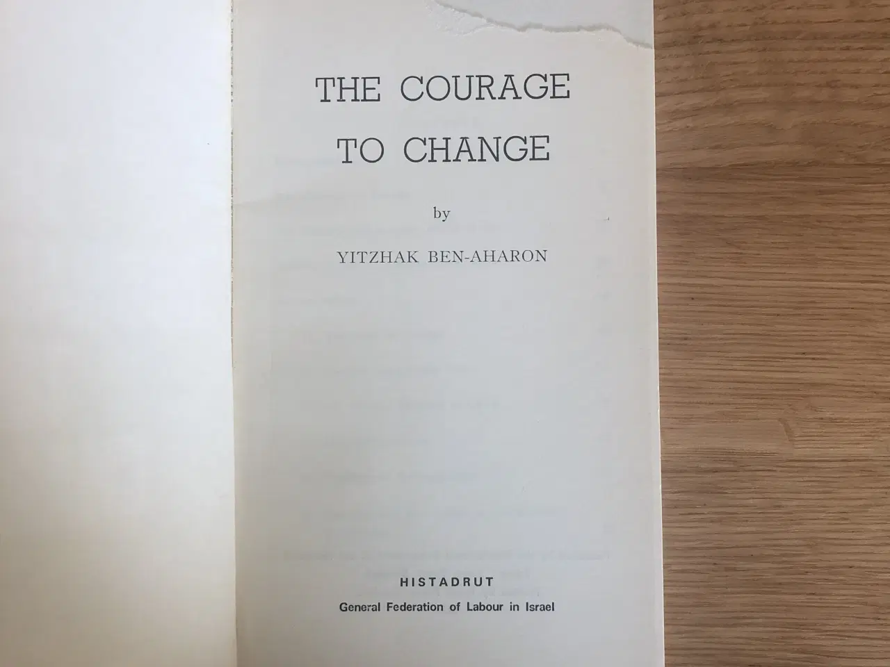 Billede 2 - Yitzhak Ben-Aharon: The Courage to Change