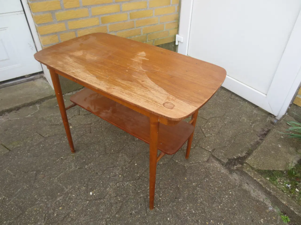 Billede 1 - 1 stk Teak Sidebord 7Sofabord med hylde