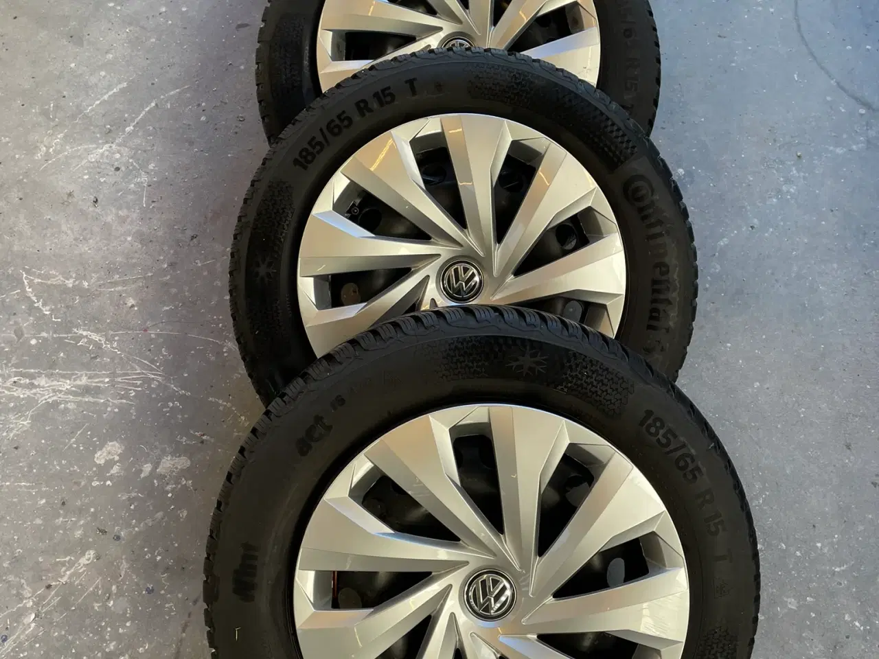 Billede 9 - 15" original WV Polo stålfælge + vinterdæk Conti