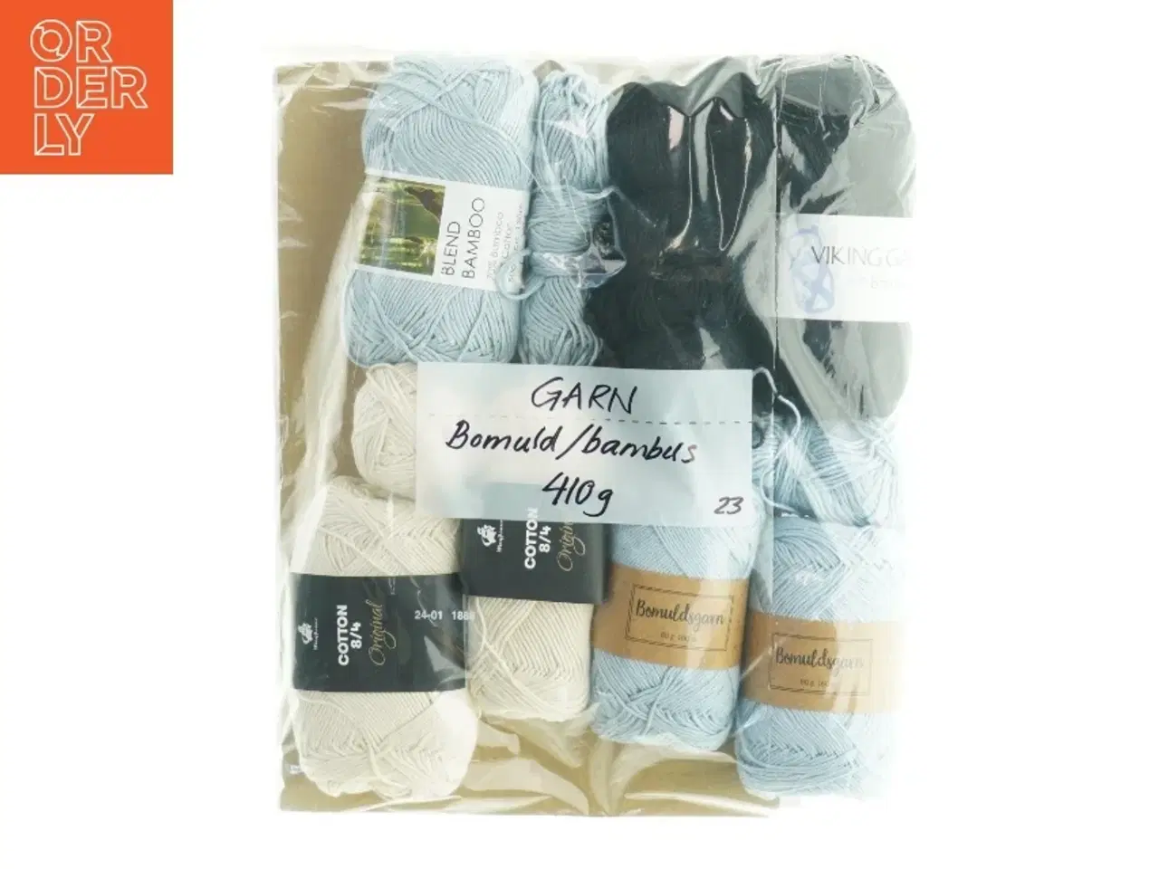 Billede 1 - Garnpakke, bomuld/bambus (410 gram)