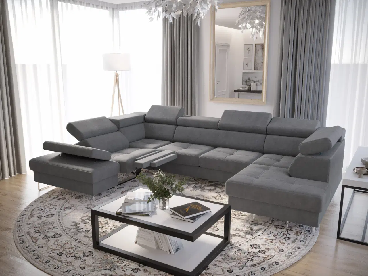 Billede 3 - GALAKSE MAX II RELAX HJØRNESOFA U 215x350x170