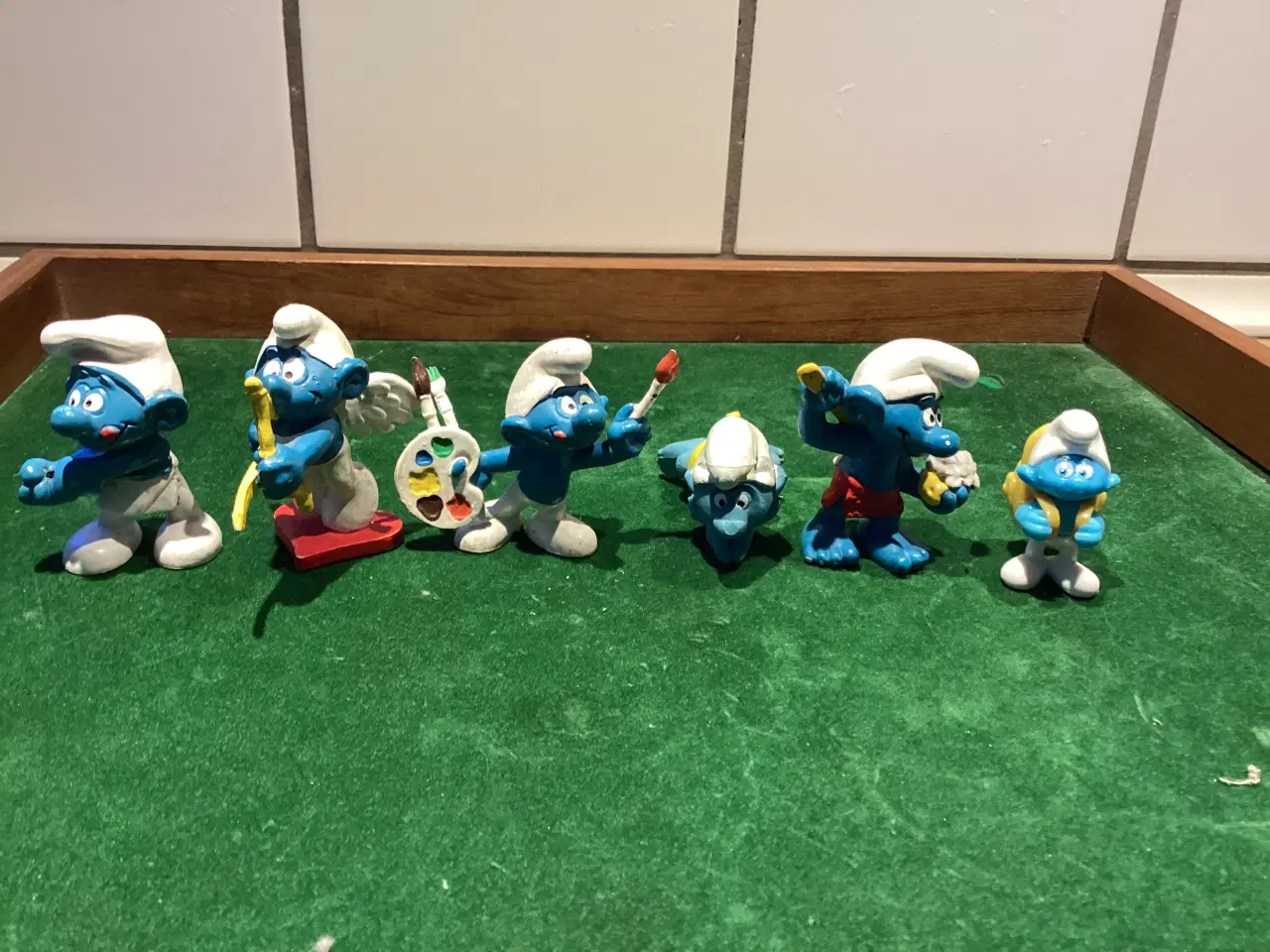 Billede 18 - Smølfer- bamse samt 6 små smølfefigurer