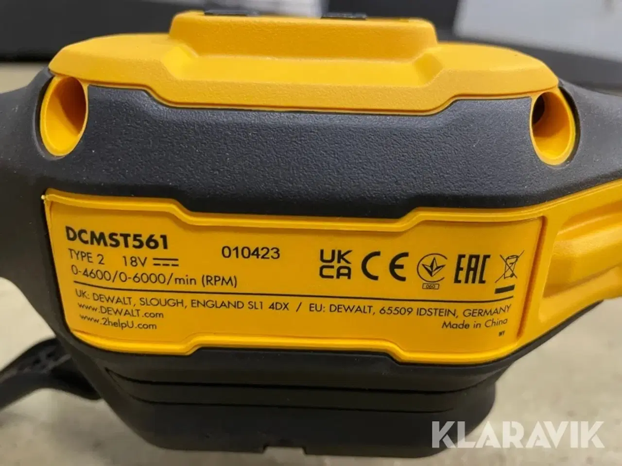 Billede 3 - Græstrimmer DEWALT DCMST561N-XJ