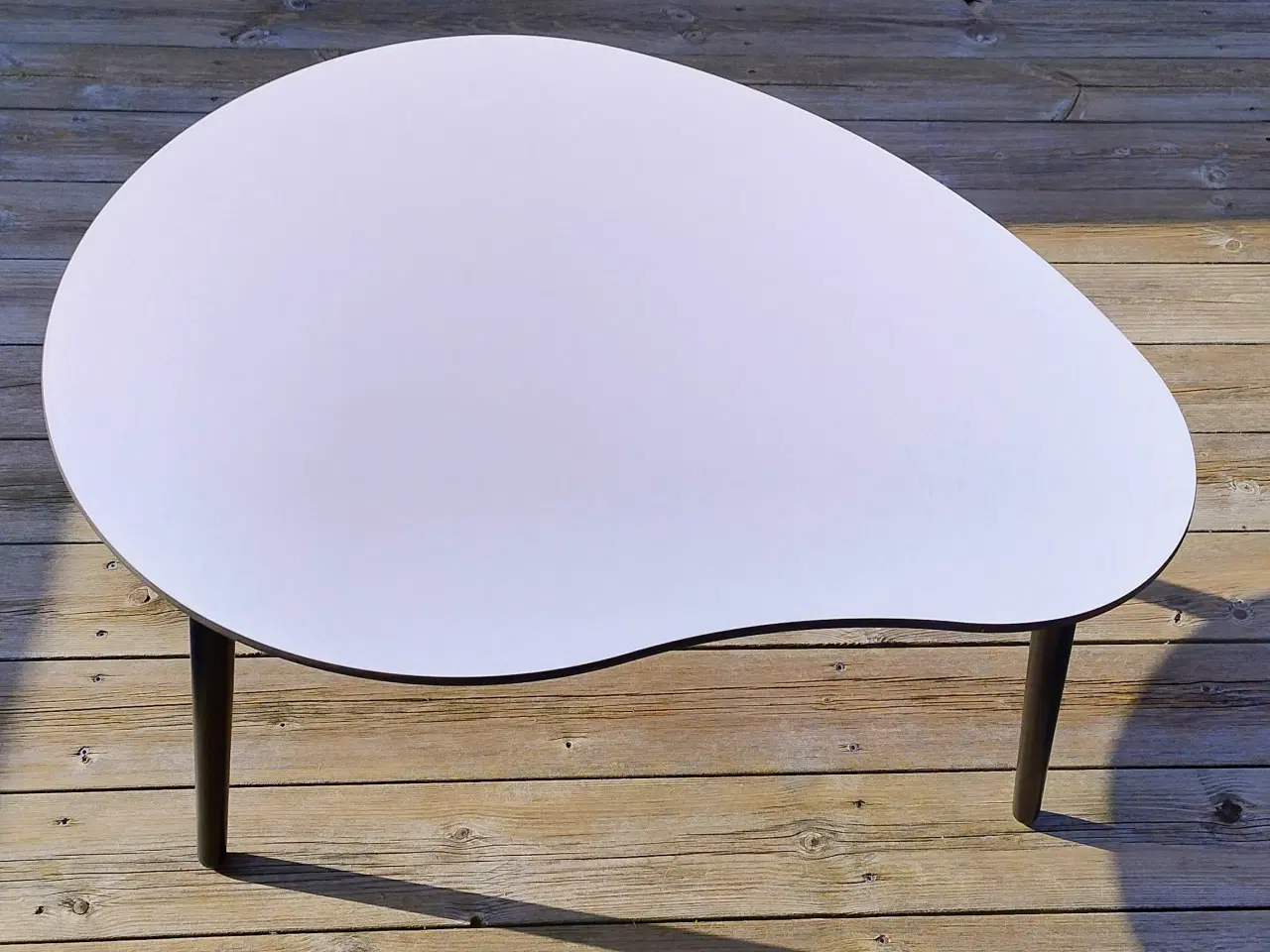 Billede 3 - Hvidt nyre formet sofabord Dansk Produceret