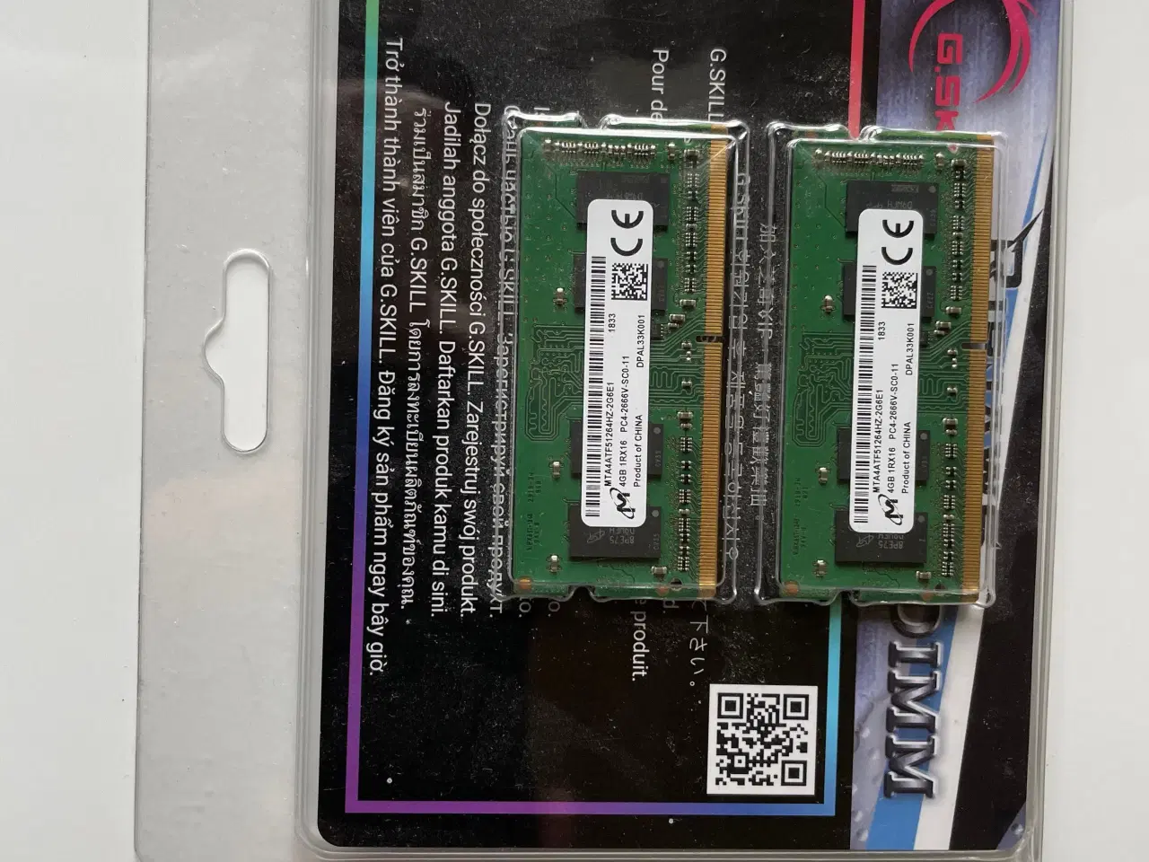 Billede 2 - Ram kort 2 stk 4GB 1RX16