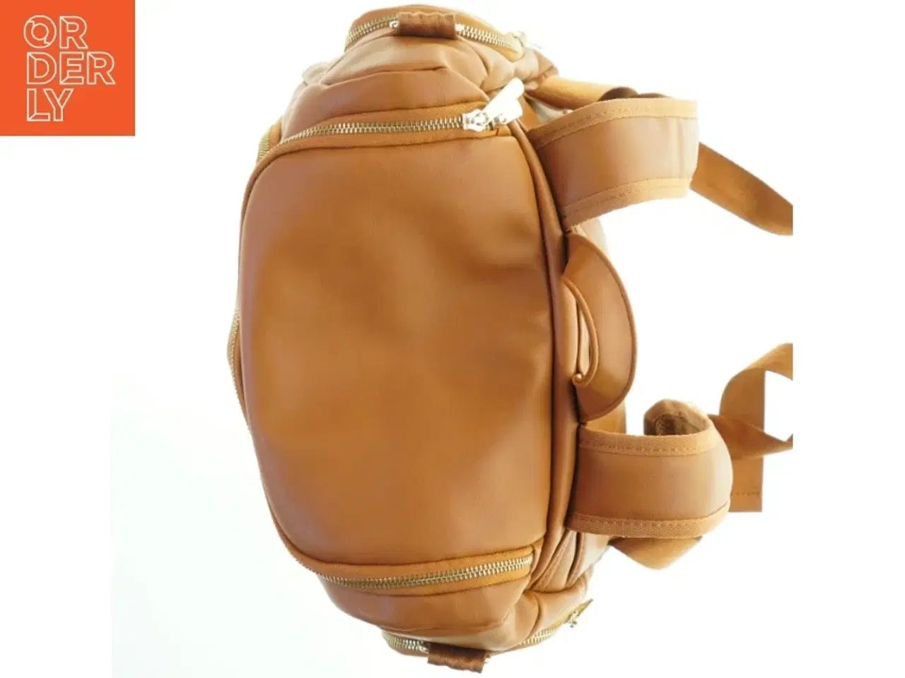 Billede 4 - Tan pusletaske rygsæk med ekstra tasker (str. 35x40 cm)